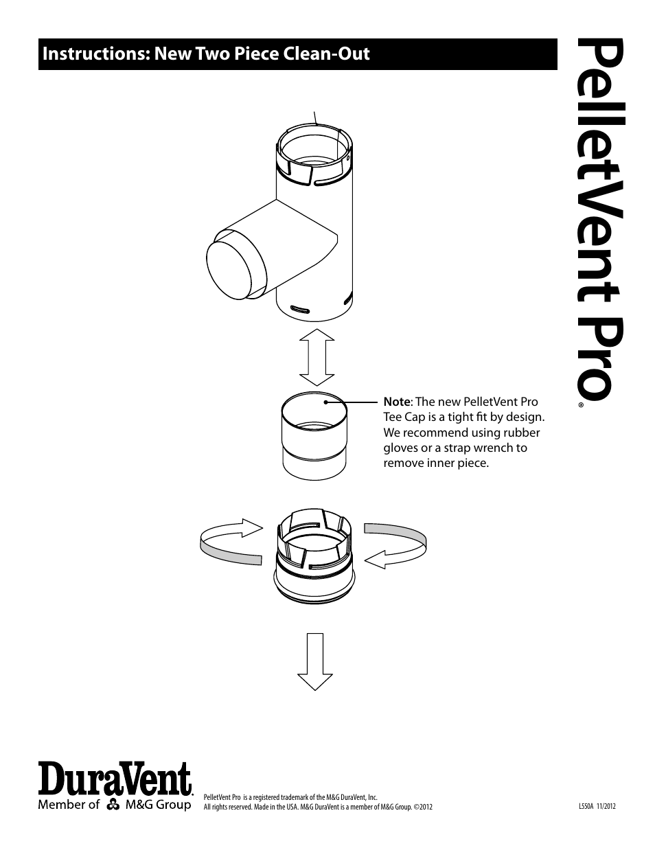 DuraVent New Two Piece Clean-Out User Manual | 1 page