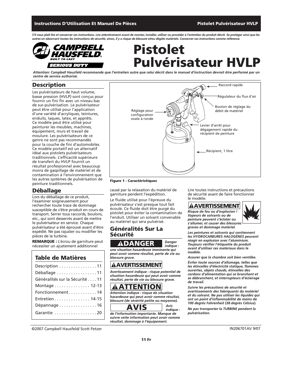 Campbell Hausfeld HVLP User Manual | Page 11 / 40