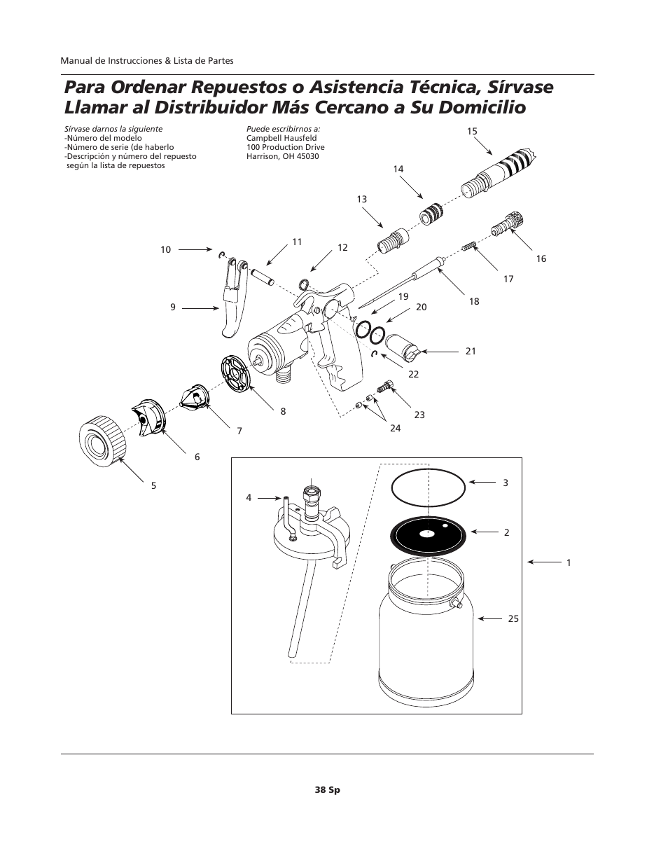 Campbell Hausfeld HVLP User Manual | Page 38 / 40