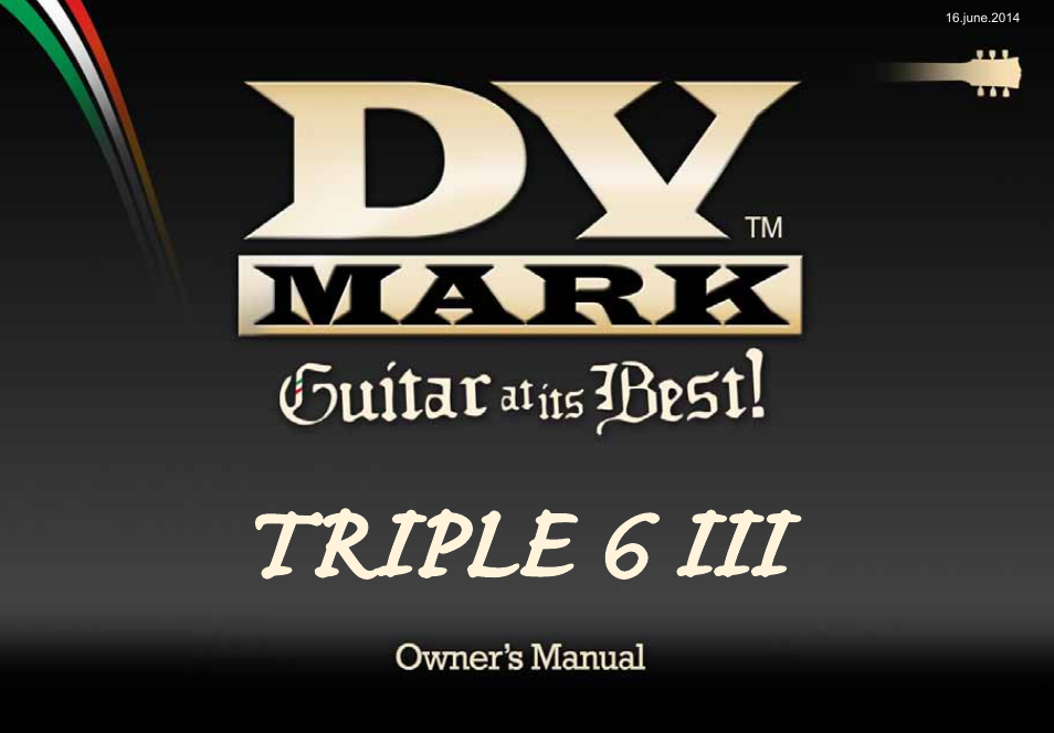 Dv Mark TRIPLE SIX III User Manual | 10 pages