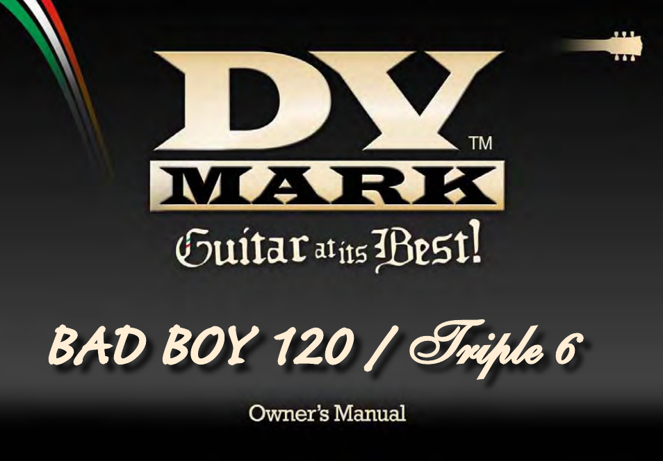 Dv Mark Bad Boy 120 User Manual | 12 pages
