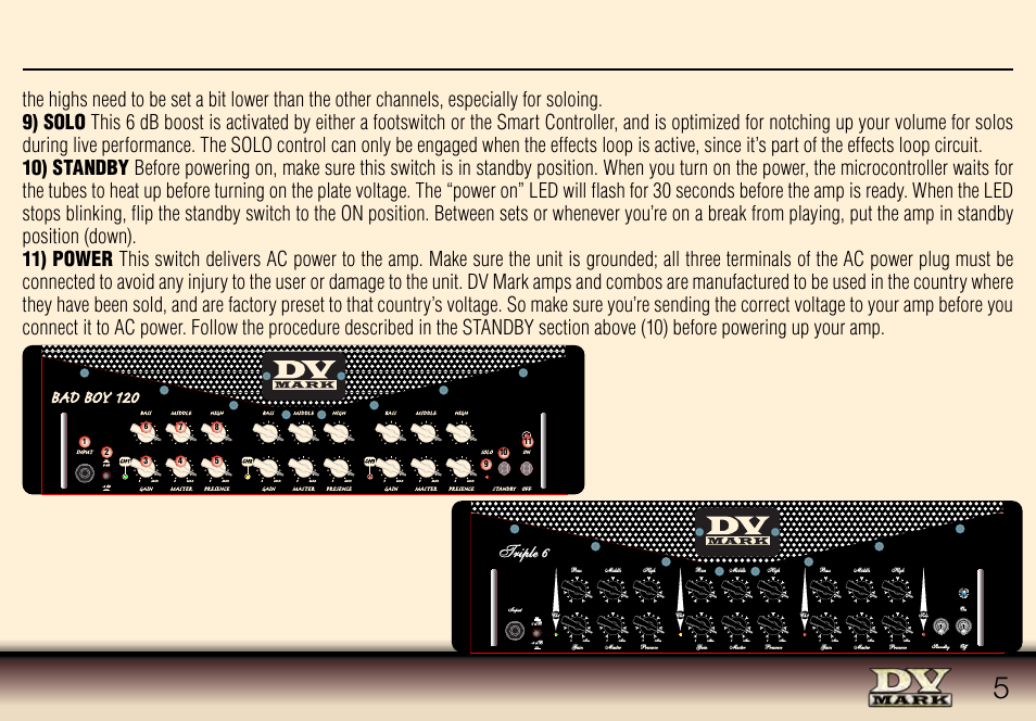 Triple 6, Remplacer uniquement par un fusible de meme type | Dv Mark Bad Boy 120 User Manual | Page 5 / 12