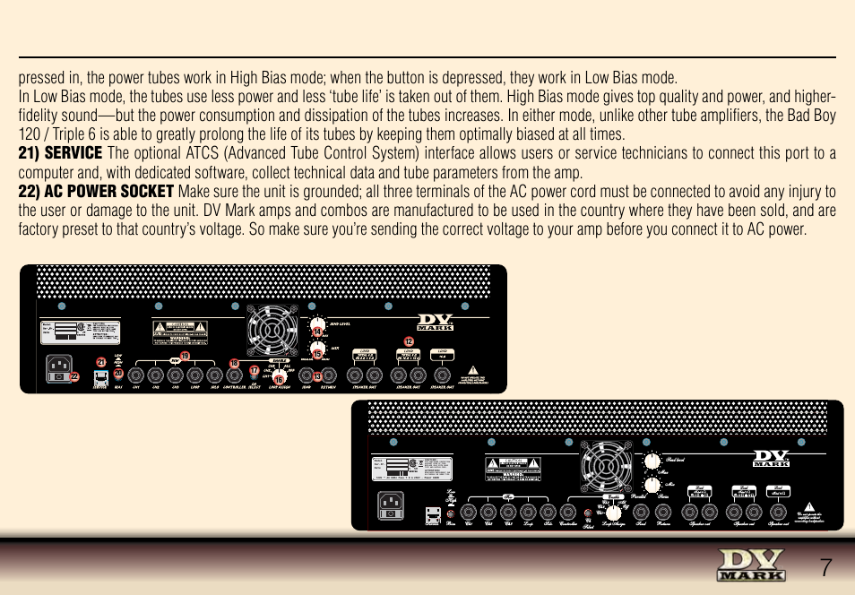 Triple 6, Remplacer uniquement par un fusible de meme type | Dv Mark Bad Boy 120 User Manual | Page 7 / 12