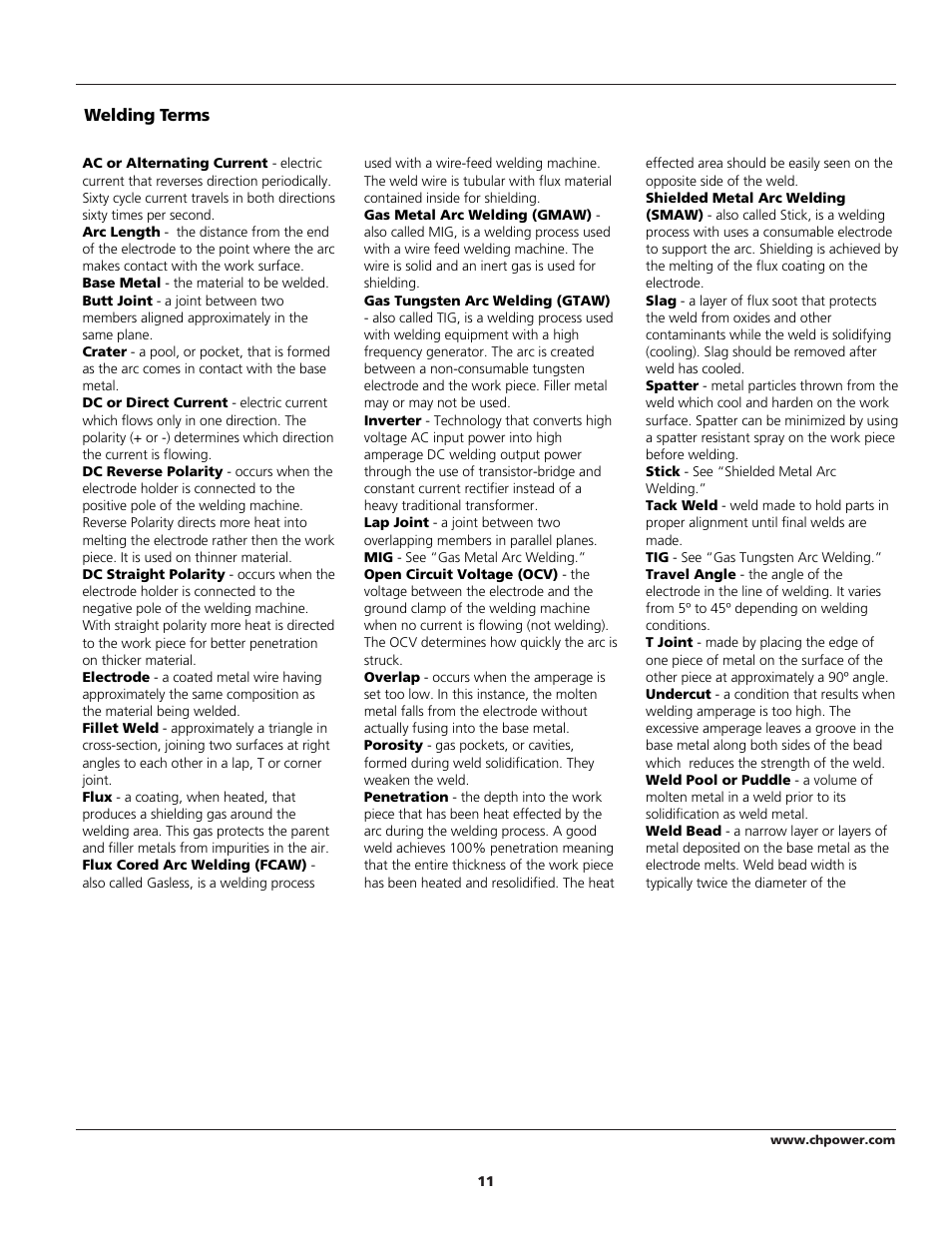Campbell Hausfeld ARCITECH WS2100 User Manual | Page 11 / 36