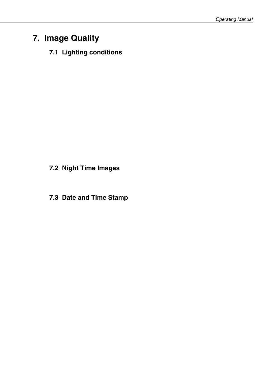 Image quality, 1 lighting conditions, 2 night time images | 3 date and time stamp | Campbell Hausfeld CC640 User Manual | Page 27 / 58