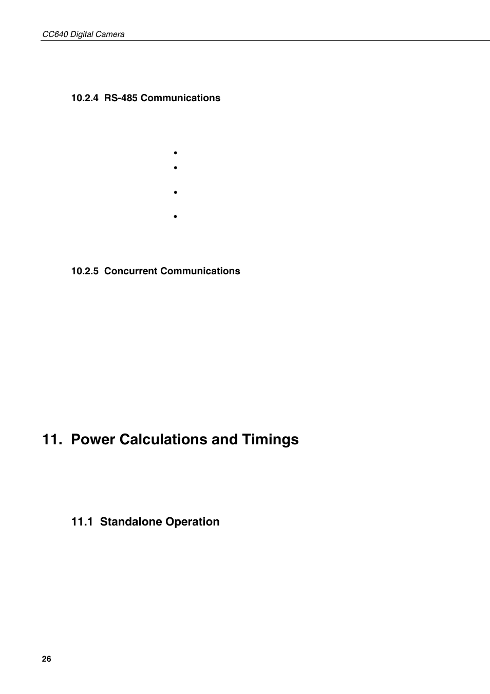 4 rs-485 communications, 5 concurrent communications, Power calculations and timings | 1 standalone operation | Campbell Hausfeld CC640 User Manual | Page 34 / 58