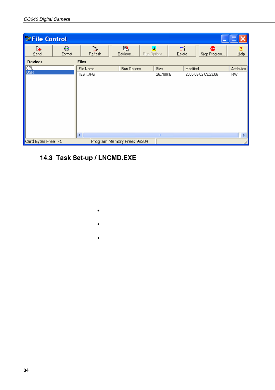 3 task set-up / lncmd.exe | Campbell Hausfeld CC640 User Manual | Page 42 / 58