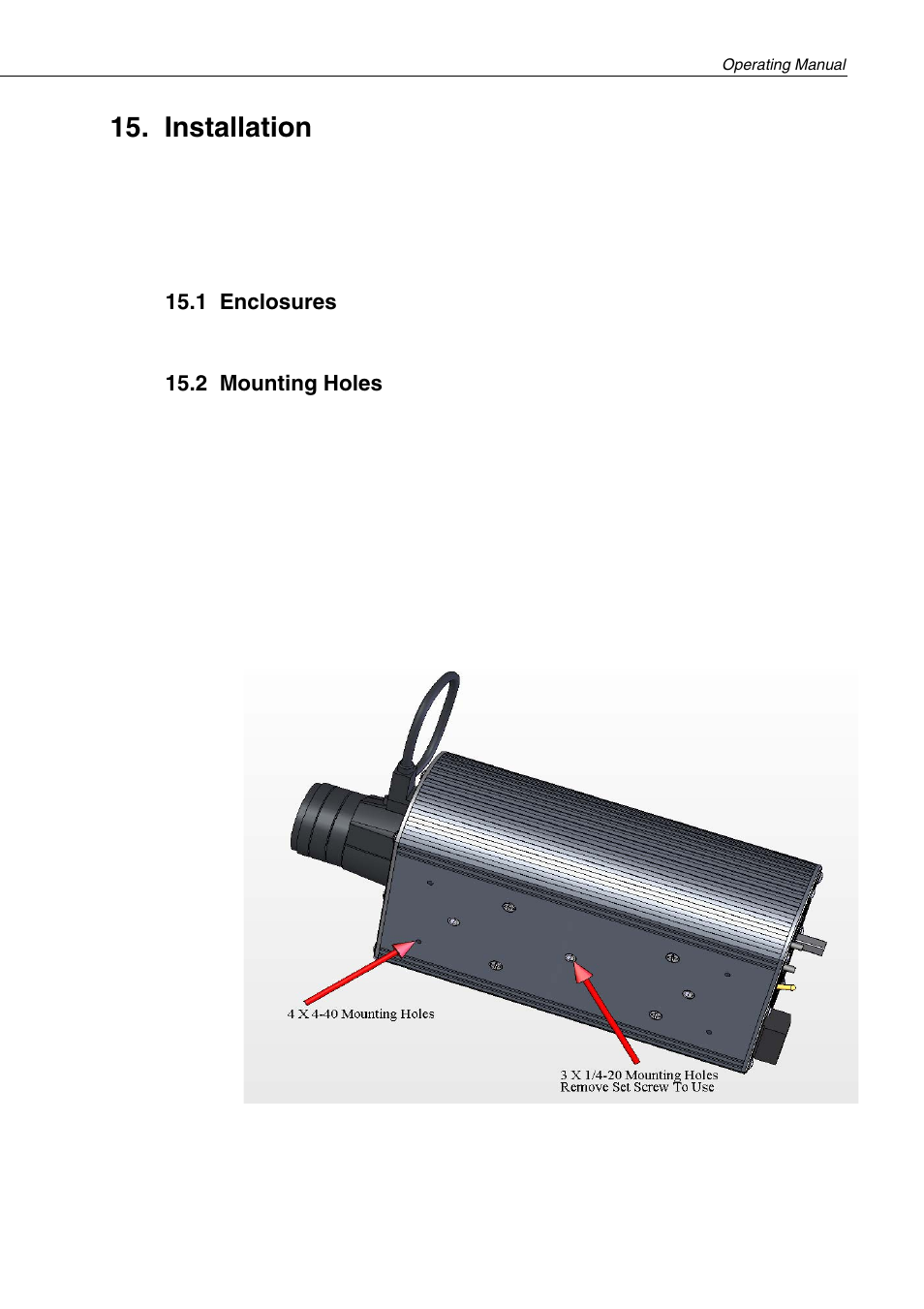 Installation, 1 enclosures, 2 mounting holes | Campbell Hausfeld CC640 User Manual | Page 45 / 58