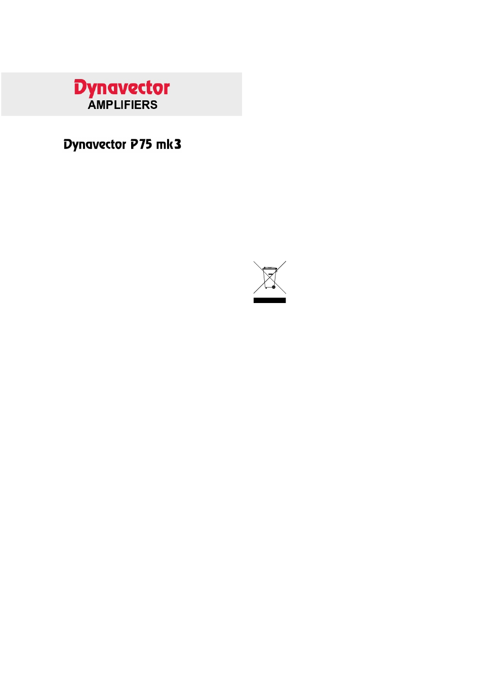 Dynavector P-75 MK3 User Manual | 2 pages