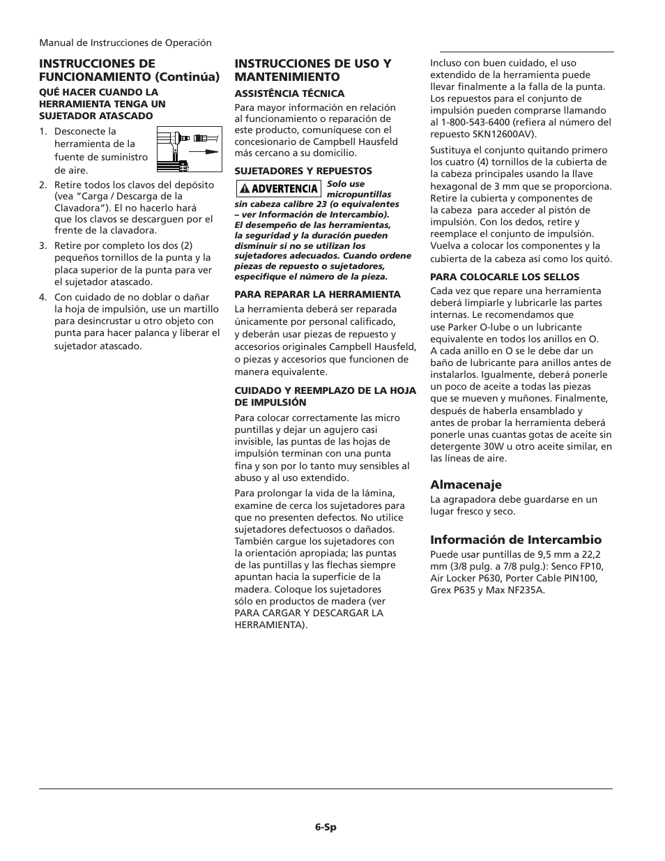 Campbell Hausfeld CHN10500 User Manual | Page 22 / 24