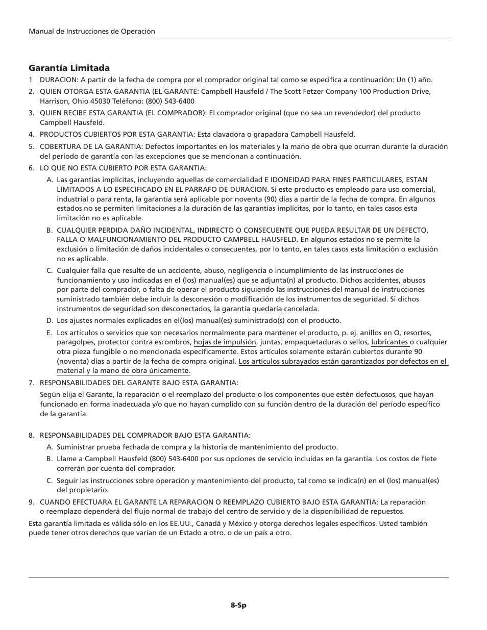 Campbell Hausfeld CHN10500 User Manual | Page 24 / 24