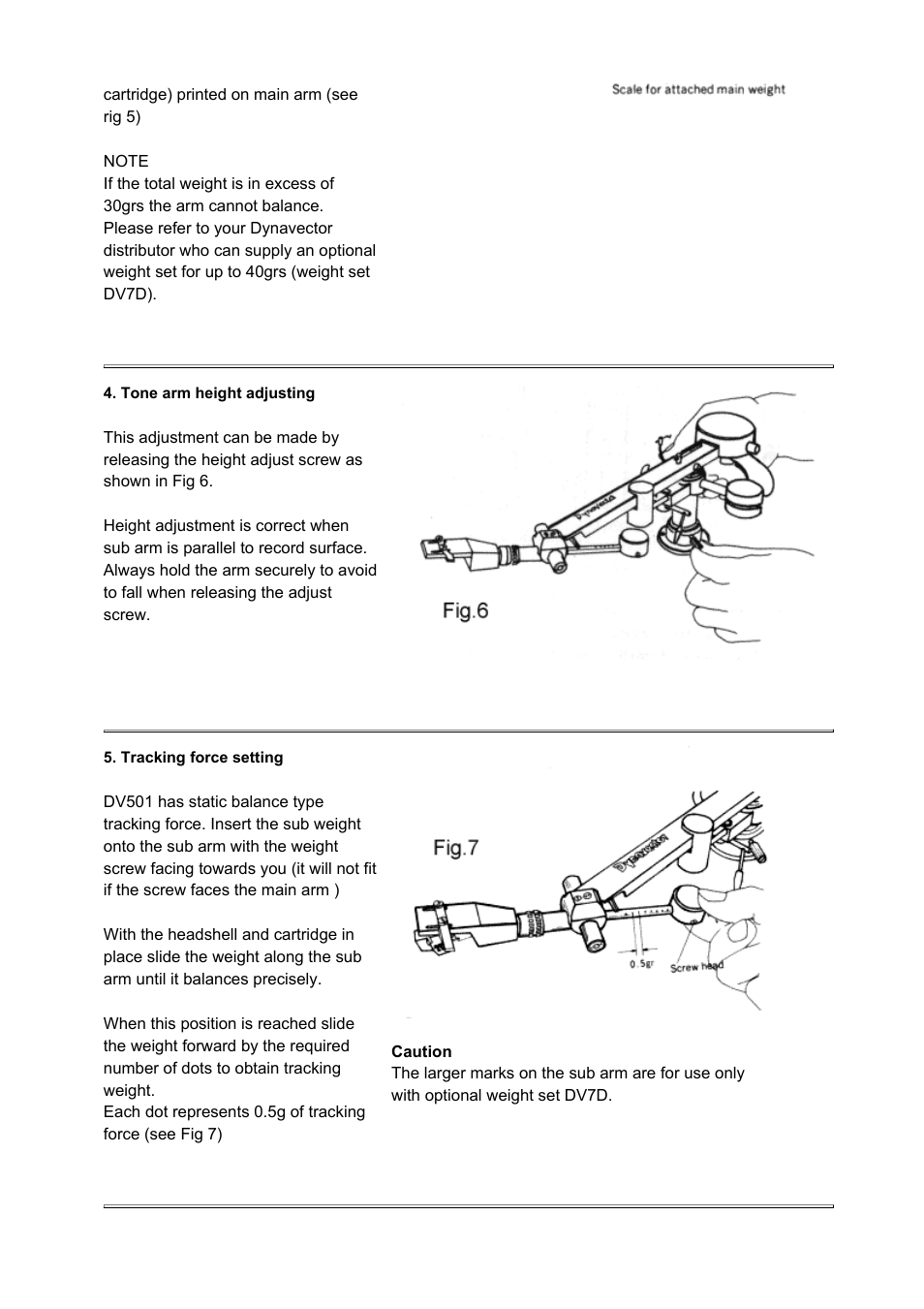 Dynavector DV 501 tonearm User Manual | Page 4 / 6