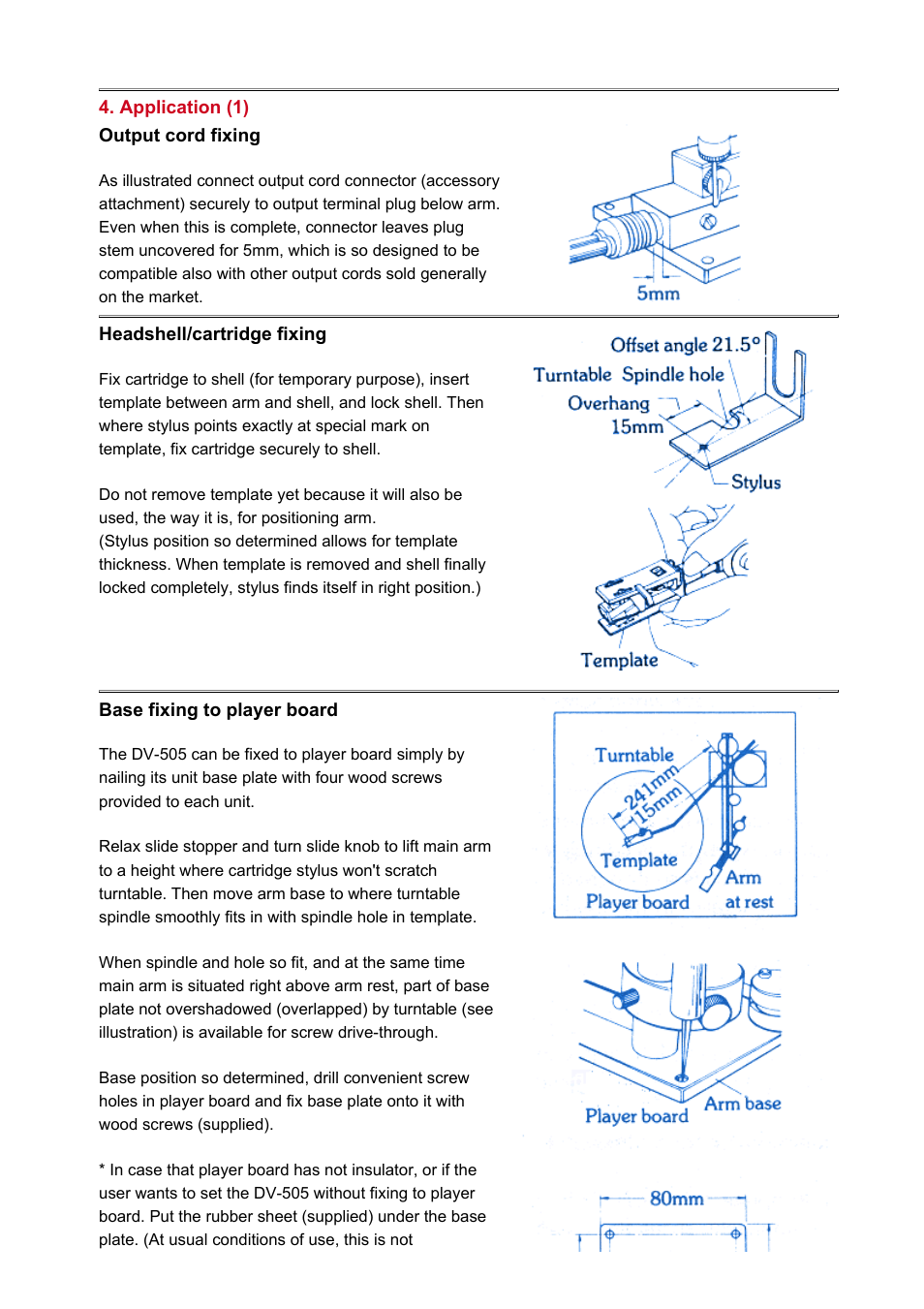 Dynavector DV 505 tonearm User Manual | Page 3 / 8