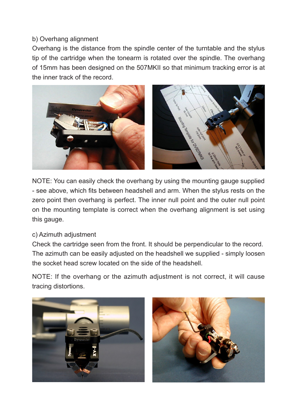 Dynavector DV 507 MKII tonearm User Manual | Page 5 / 12