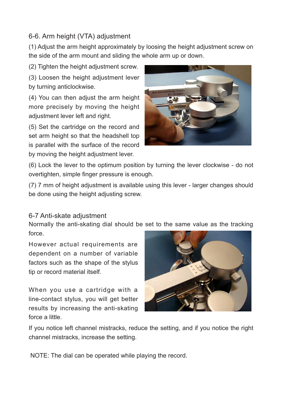 Dynavector DV 507 MKII tonearm User Manual | Page 8 / 12