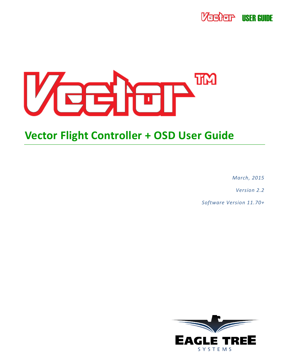 Eagle Tree Vector User Manual | 91 pages