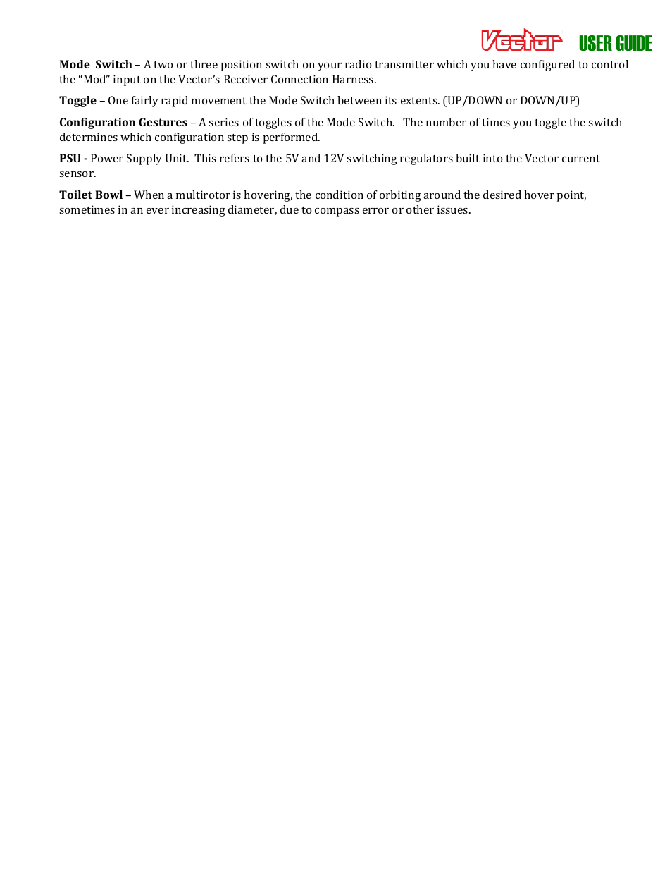 User guide | Eagle Tree Vector User Manual | Page 12 / 91