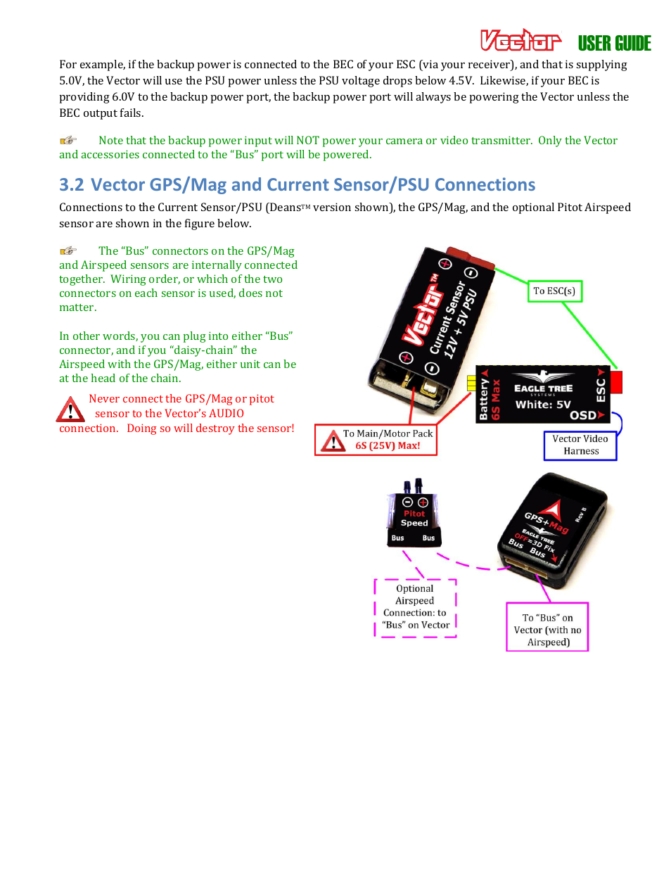 User guide | Eagle Tree Vector User Manual | Page 14 / 91