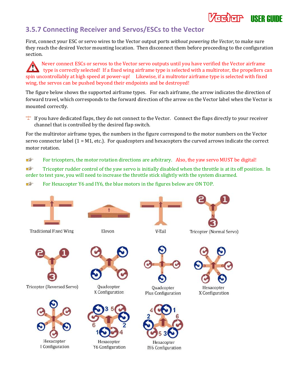 User guide | Eagle Tree Vector User Manual | Page 22 / 91