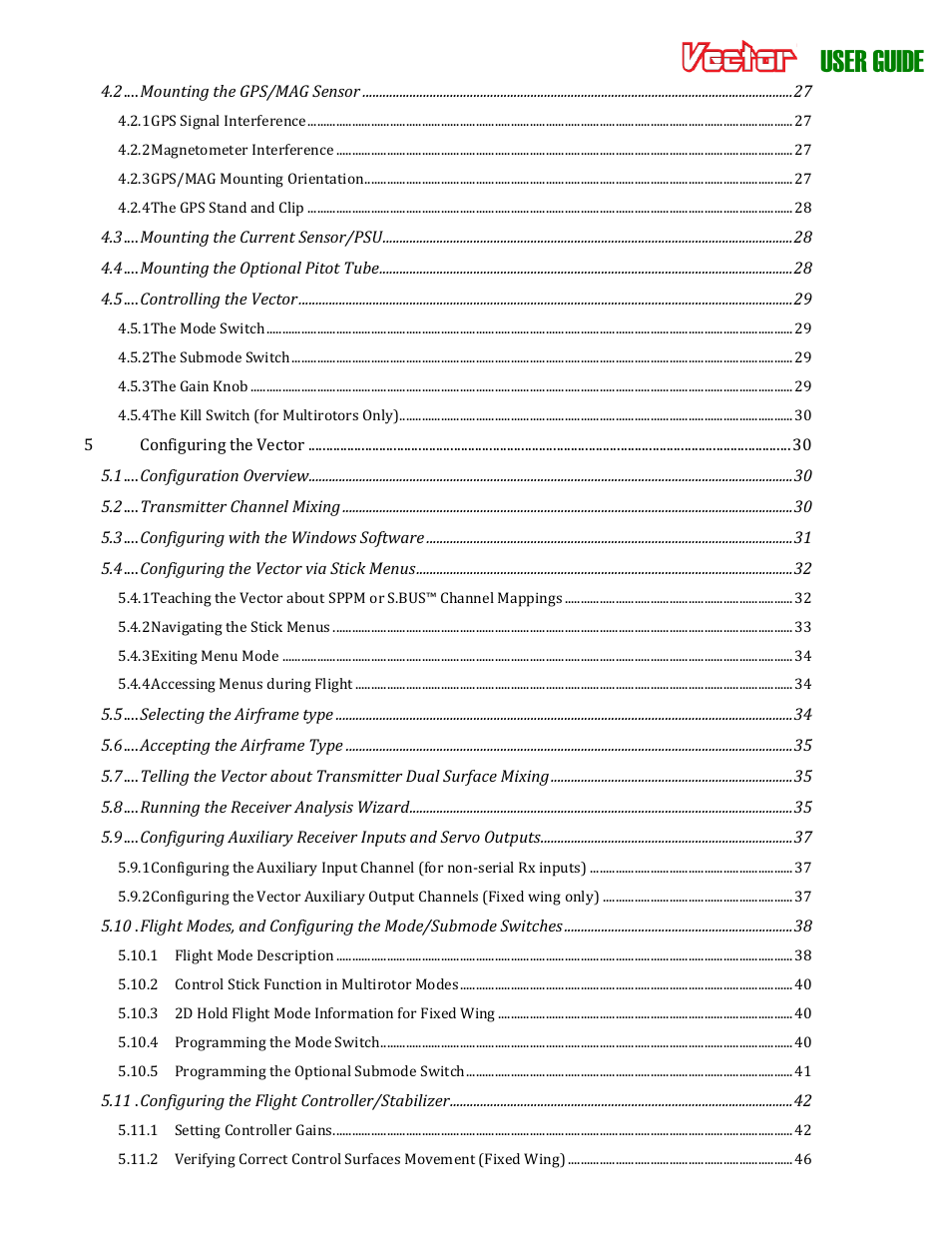 User guide | Eagle Tree Vector User Manual | Page 3 / 91