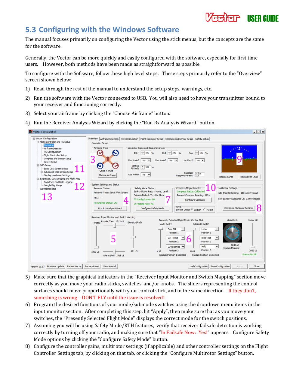 User guide, 3 configuring with the windows software | Eagle Tree Vector User Manual | Page 31 / 91