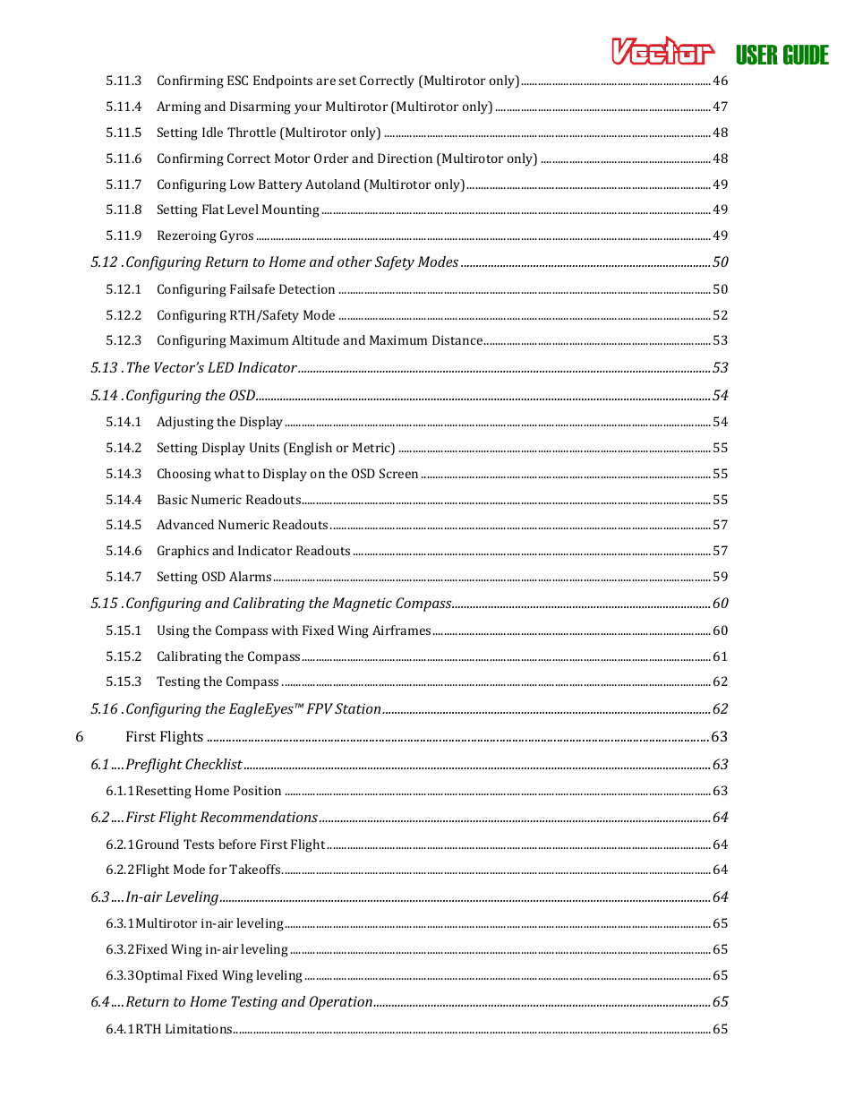 User guide | Eagle Tree Vector User Manual | Page 4 / 91