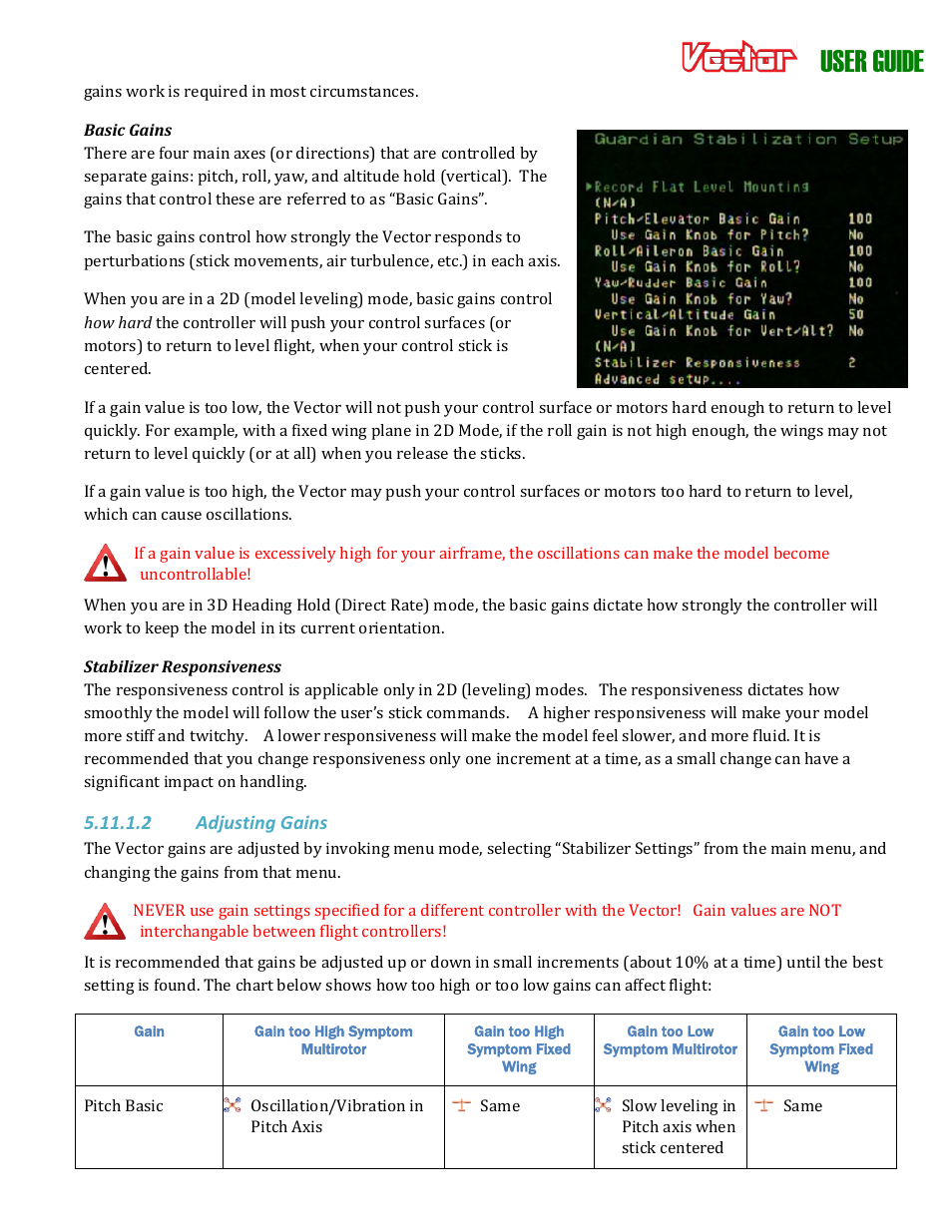 User guide | Eagle Tree Vector User Manual | Page 43 / 91