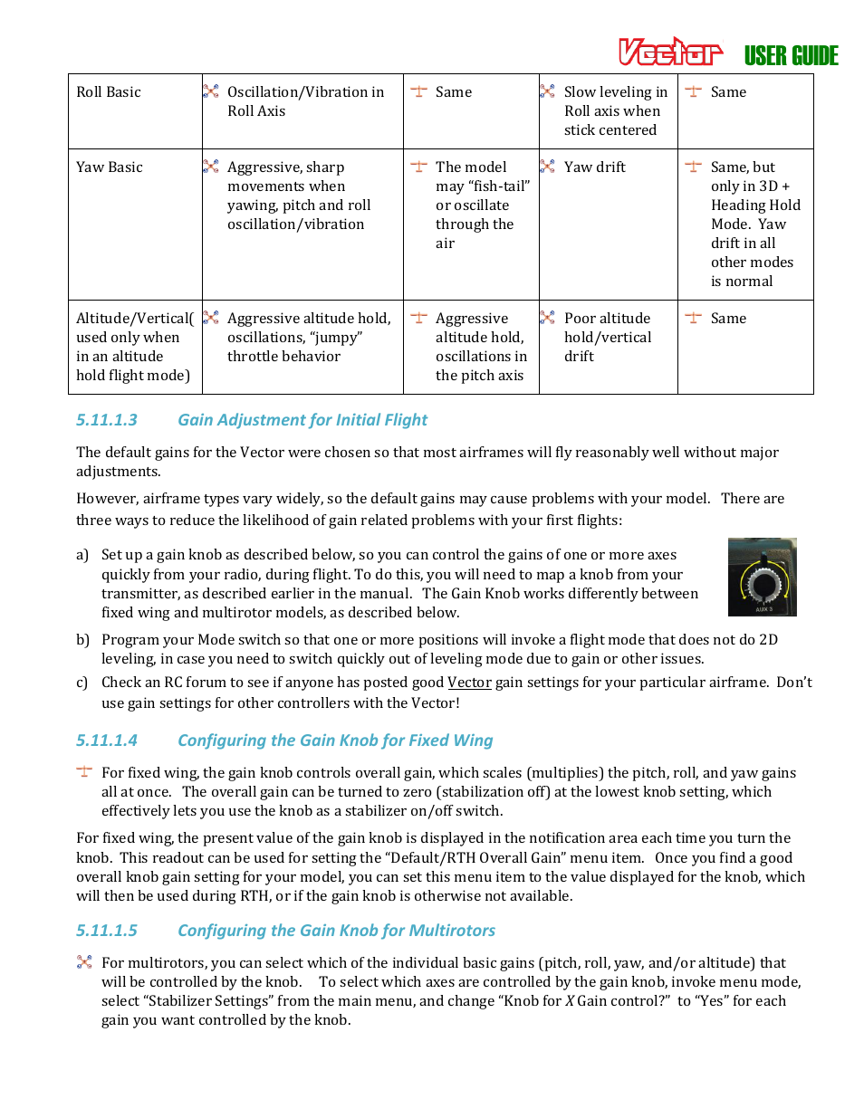 User guide | Eagle Tree Vector User Manual | Page 44 / 91