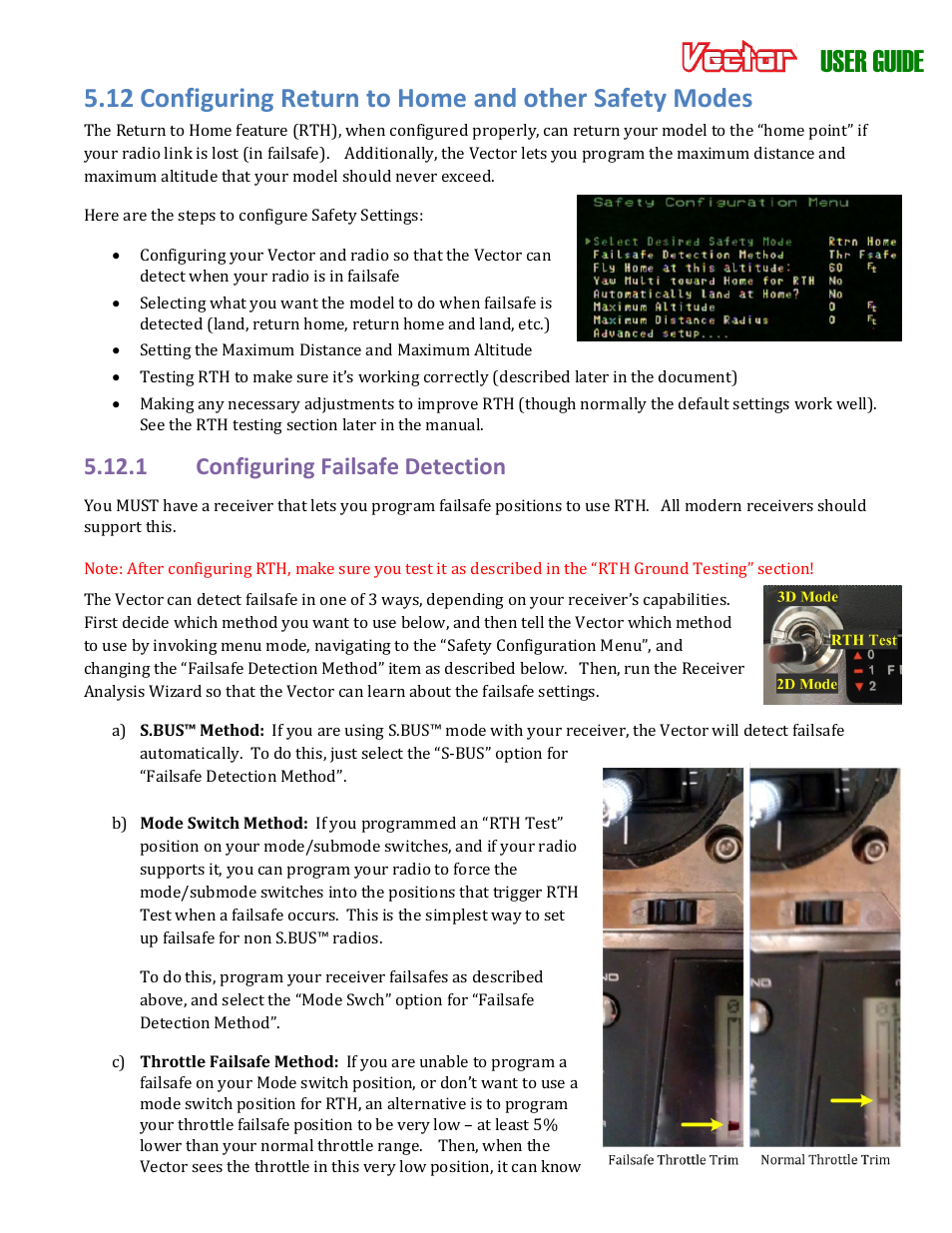 User guide, 1 configuring failsafe detection | Eagle Tree Vector User Manual | Page 50 / 91