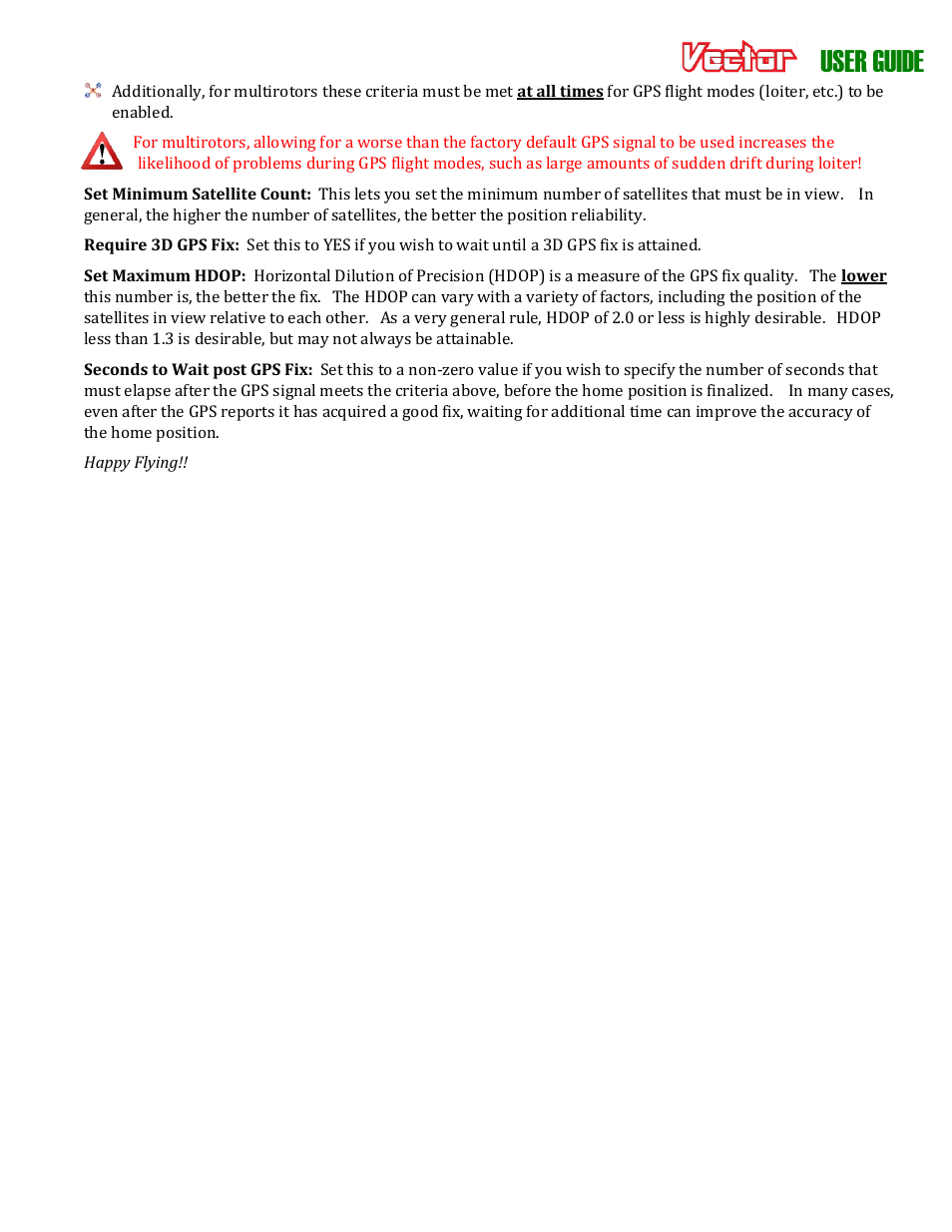 User guide | Eagle Tree Vector User Manual | Page 78 / 91