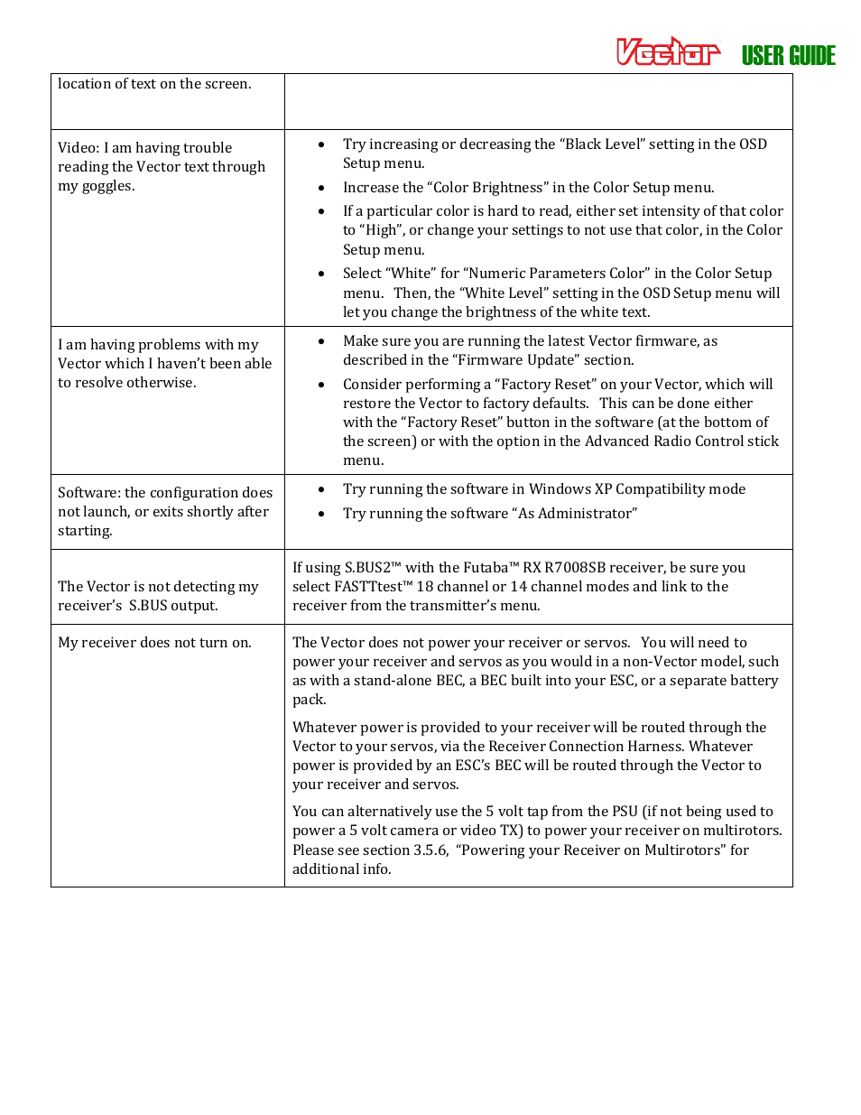 User guide | Eagle Tree Vector User Manual | Page 82 / 91