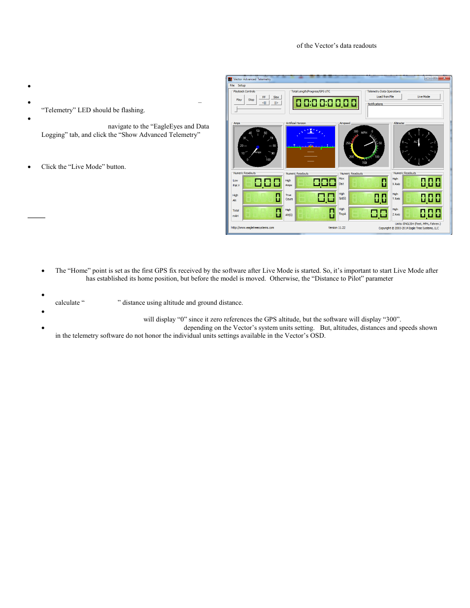 The eagleeyes telemetry function (vector), Happy flying | Eagle Tree EagleEyes FPV Station User Manual | Page 11 / 23