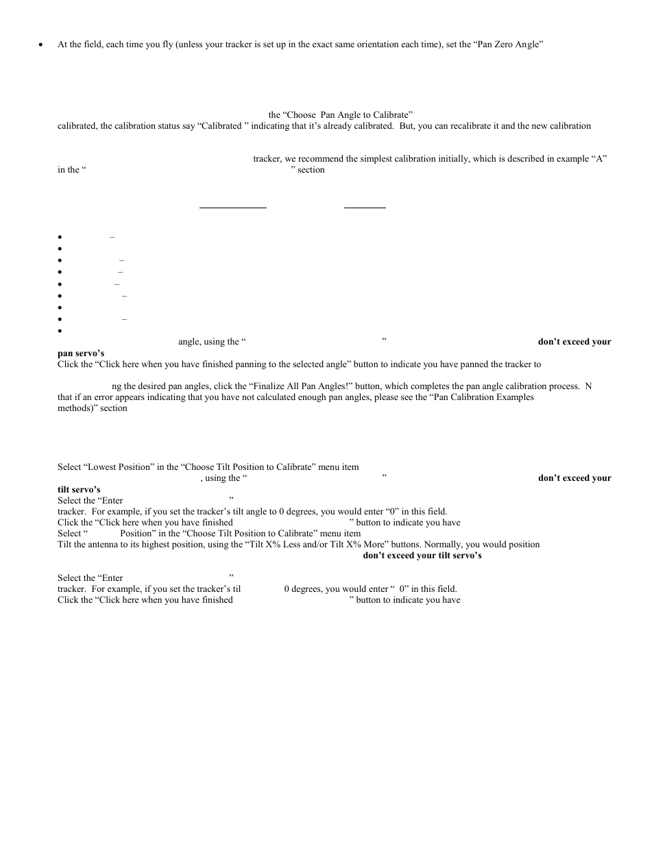 Pan angle calibration steps with pc | Eagle Tree EagleEyes FPV Station User Manual | Page 16 / 23