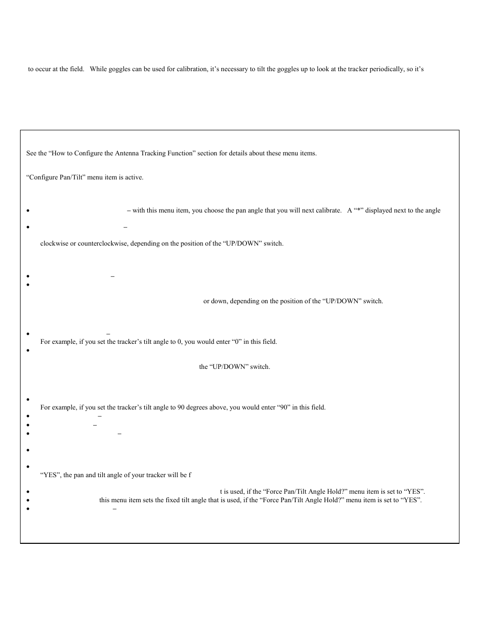 Description of the on-screen calibration menu | Eagle Tree EagleEyes FPV Station User Manual | Page 17 / 23