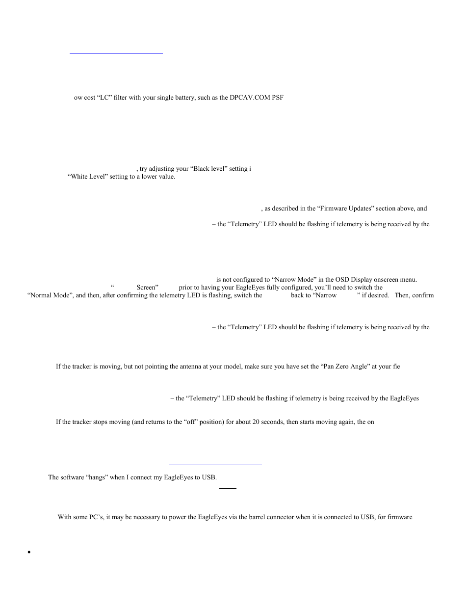 Eagle Tree EagleEyes FPV Station User Manual | Page 22 / 23