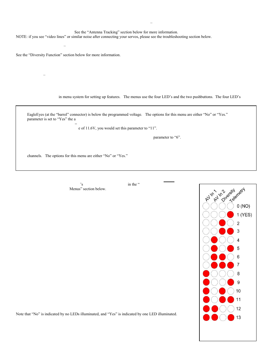 Menu options, Entering and exiting menu mode, Selecting the menu parameter to change | Changing the value of the selected menu item | Eagle Tree EagleEyes FPV Station User Manual | Page 4 / 23