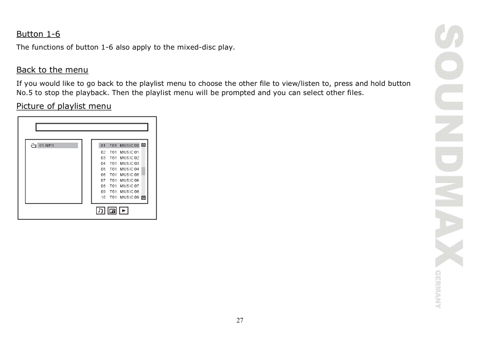 SoundMax SM-CMD2020 User Manual | Page 27 / 81