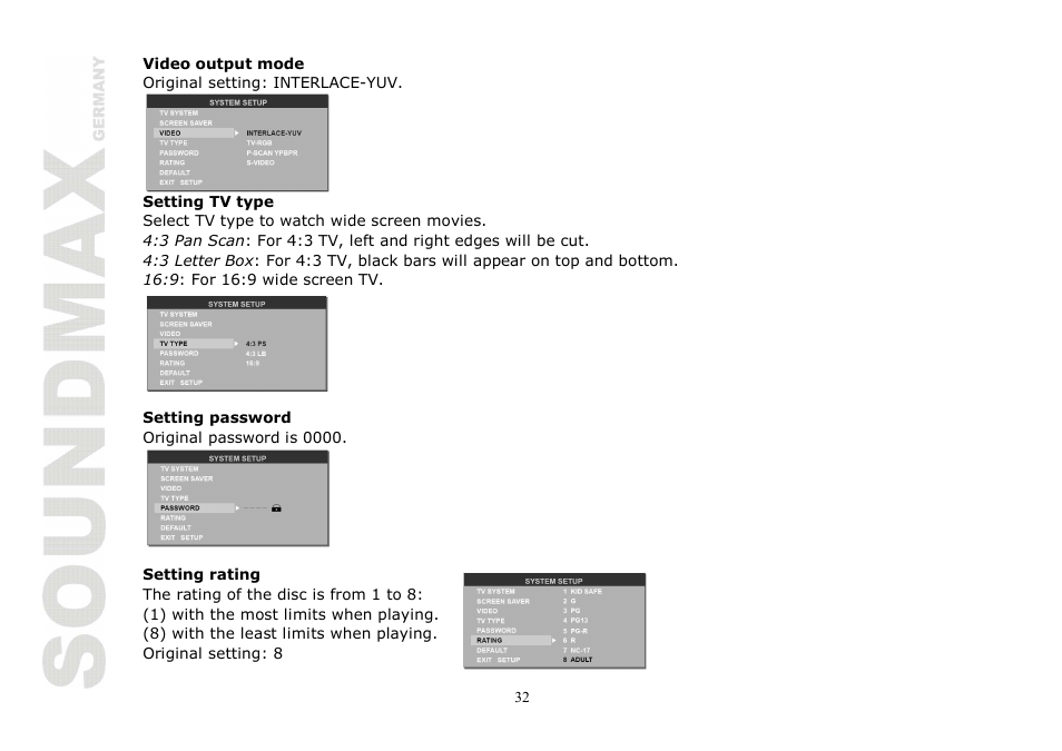 SoundMax SM-CMD2020 User Manual | Page 32 / 81