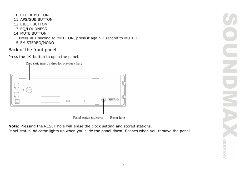 SoundMax SM-CMD2020 User Manual | Page 9 / 81