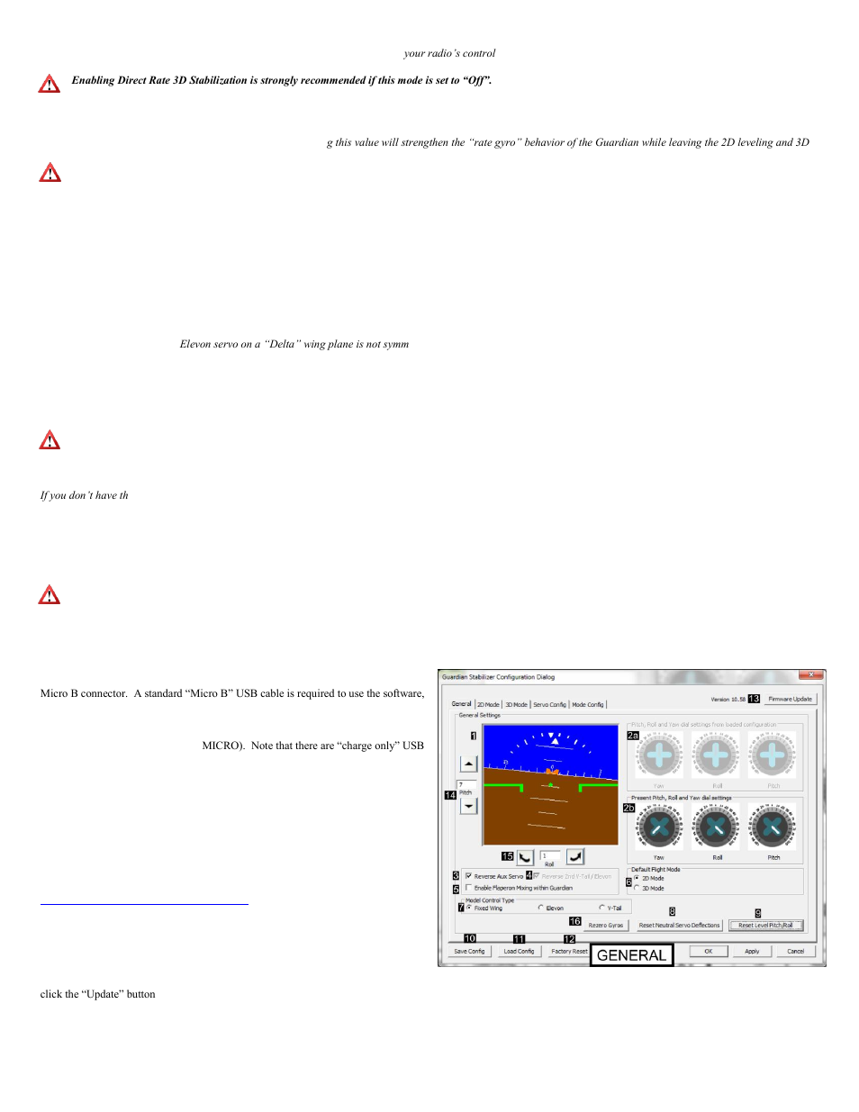 The guardian pc software 11, The guardian pc software | Eagle Tree Guardian 2D/3D Stabilizer User Manual | Page 11 / 14