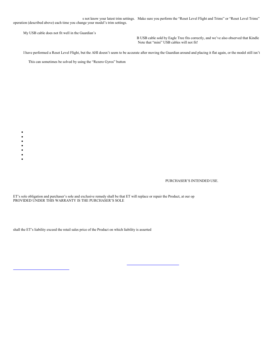 Eagle Tree Guardian 2D/3D Stabilizer User Manual | Page 14 / 14