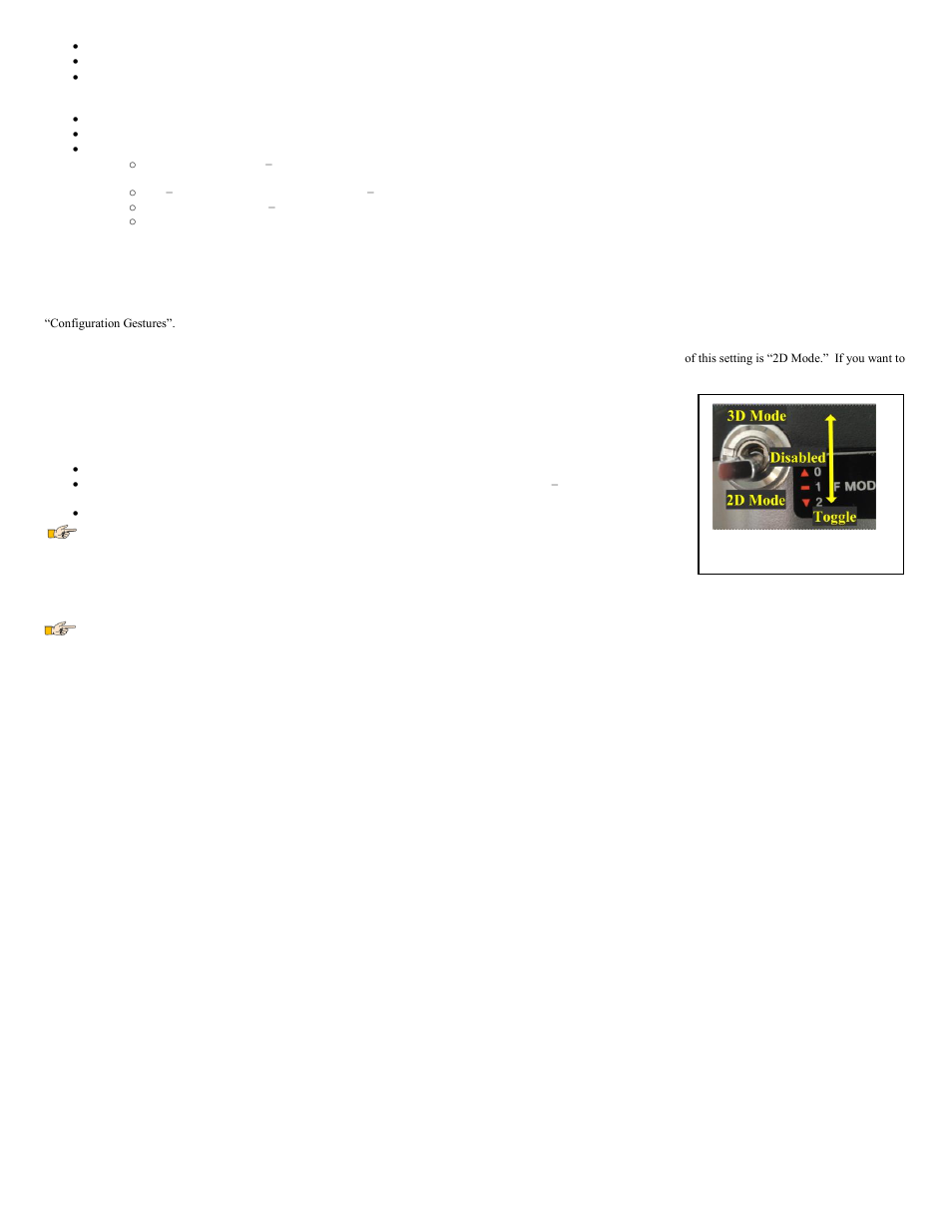 Mode/config switch behavior 9, Mode/config switch behavior | Eagle Tree Guardian 2D/3D Stabilizer User Manual | Page 9 / 14