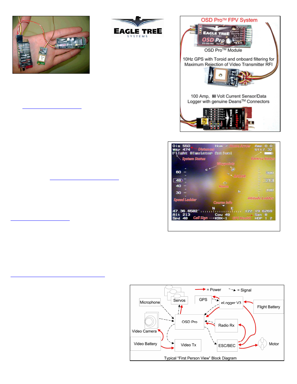 Eagle Tree OSD Pro User Manual | 30 pages