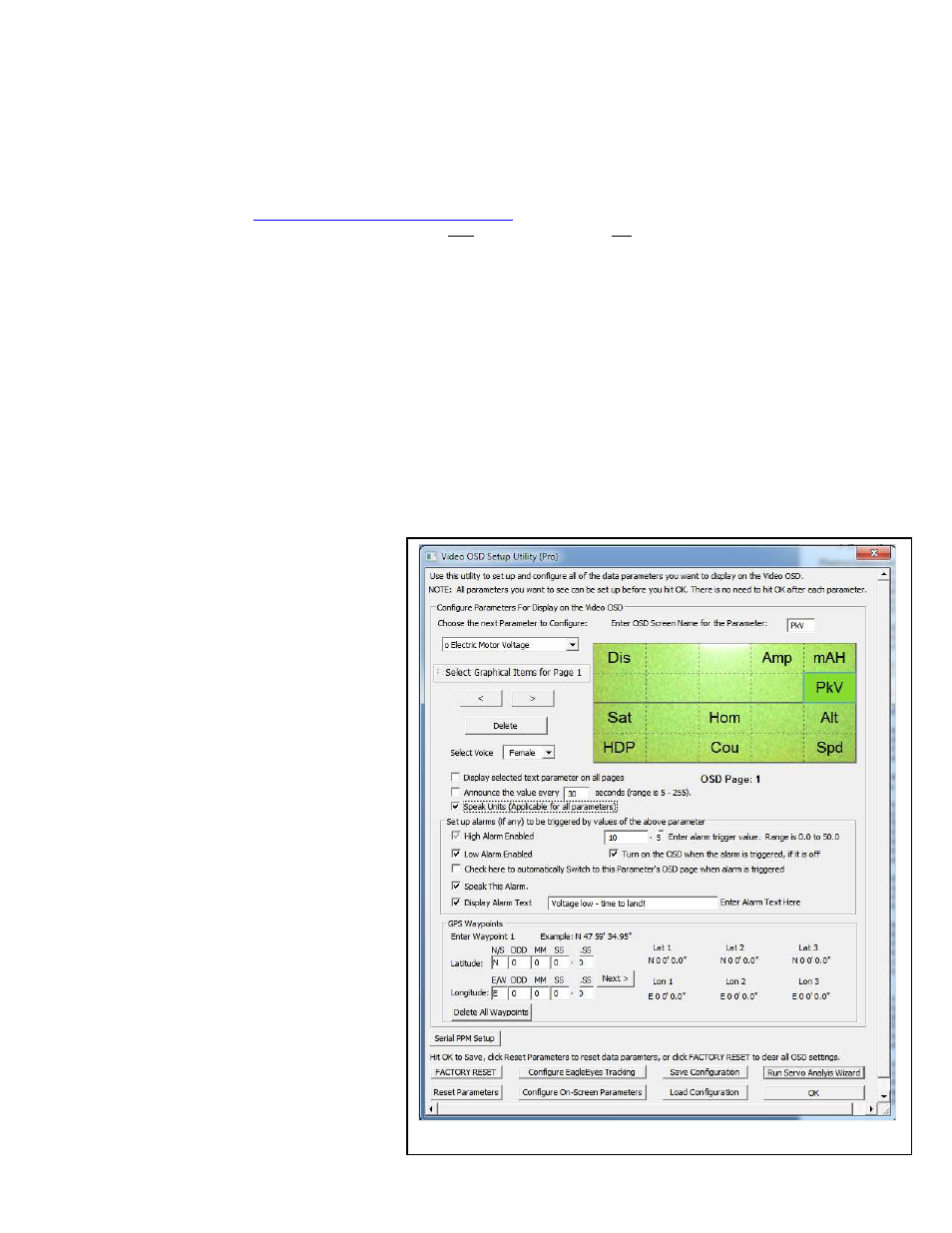 Configuring the osd pro with the windows software | Eagle Tree OSD Pro User Manual | Page 9 / 30