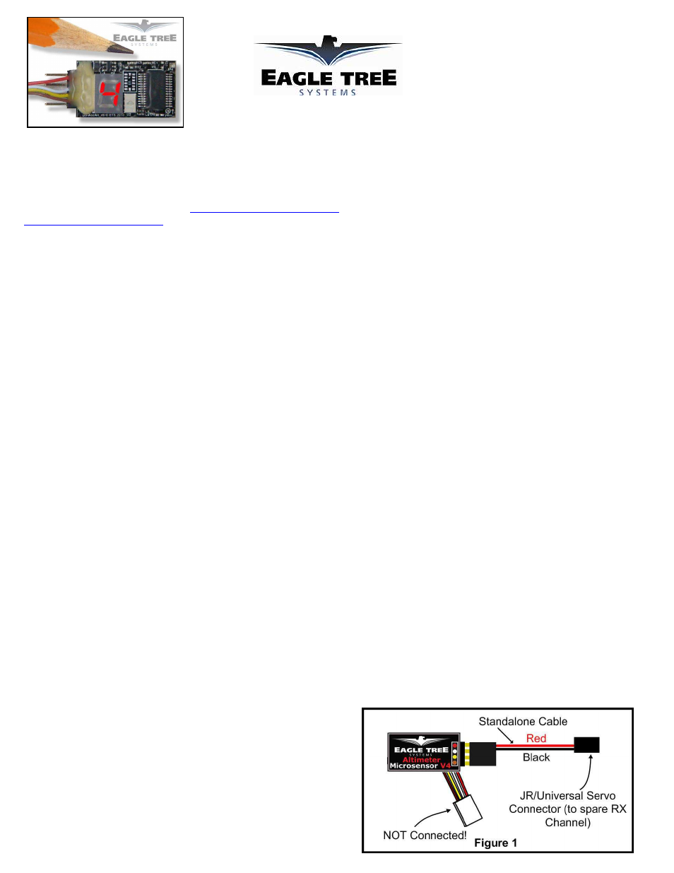 Eagle Tree Altimeter V4 Standalone MicroSensor User Manual | 4 pages