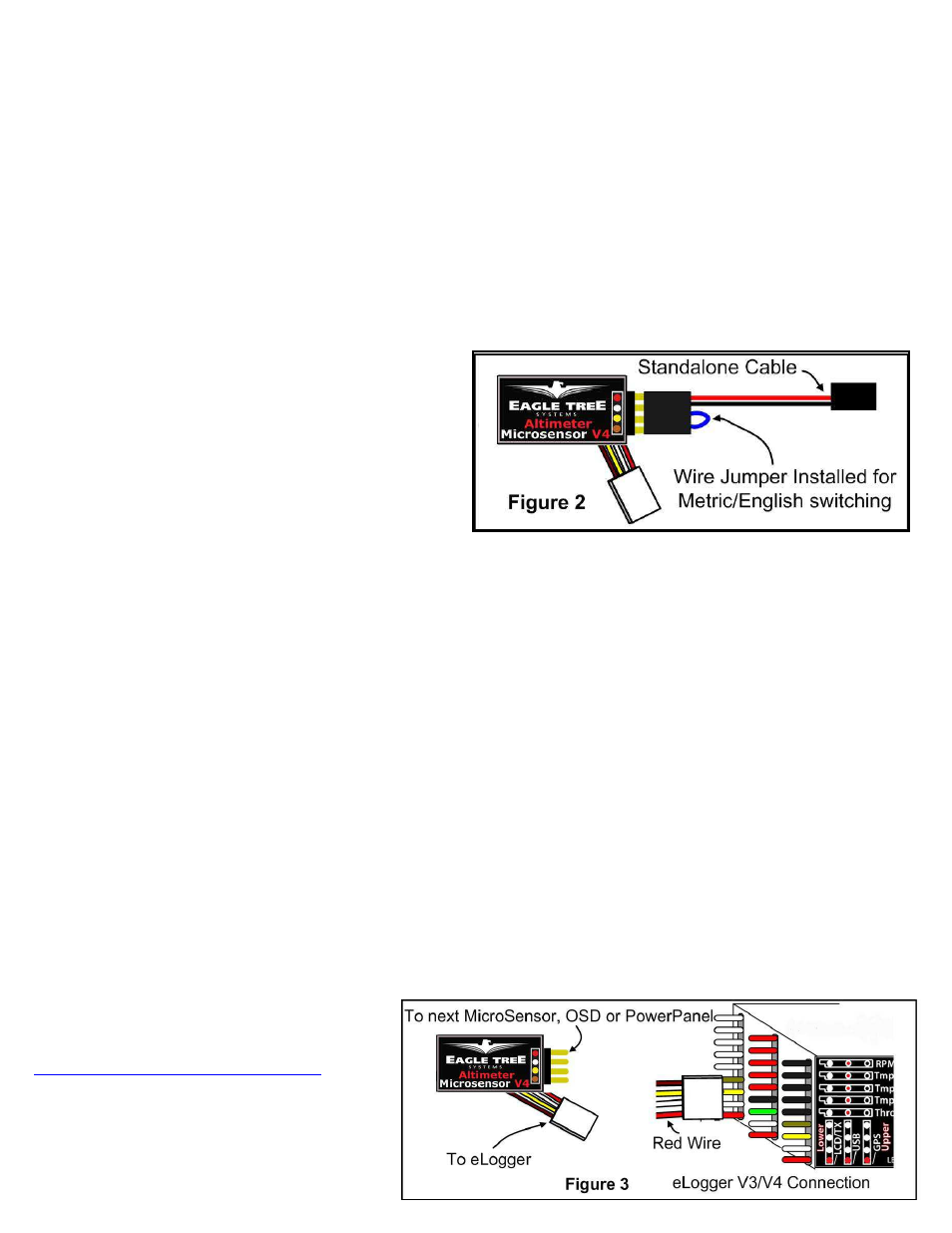 Using the altimeter with your elogger v4 or v3 | Eagle Tree Altimeter V4 Standalone MicroSensor User Manual | Page 2 / 4
