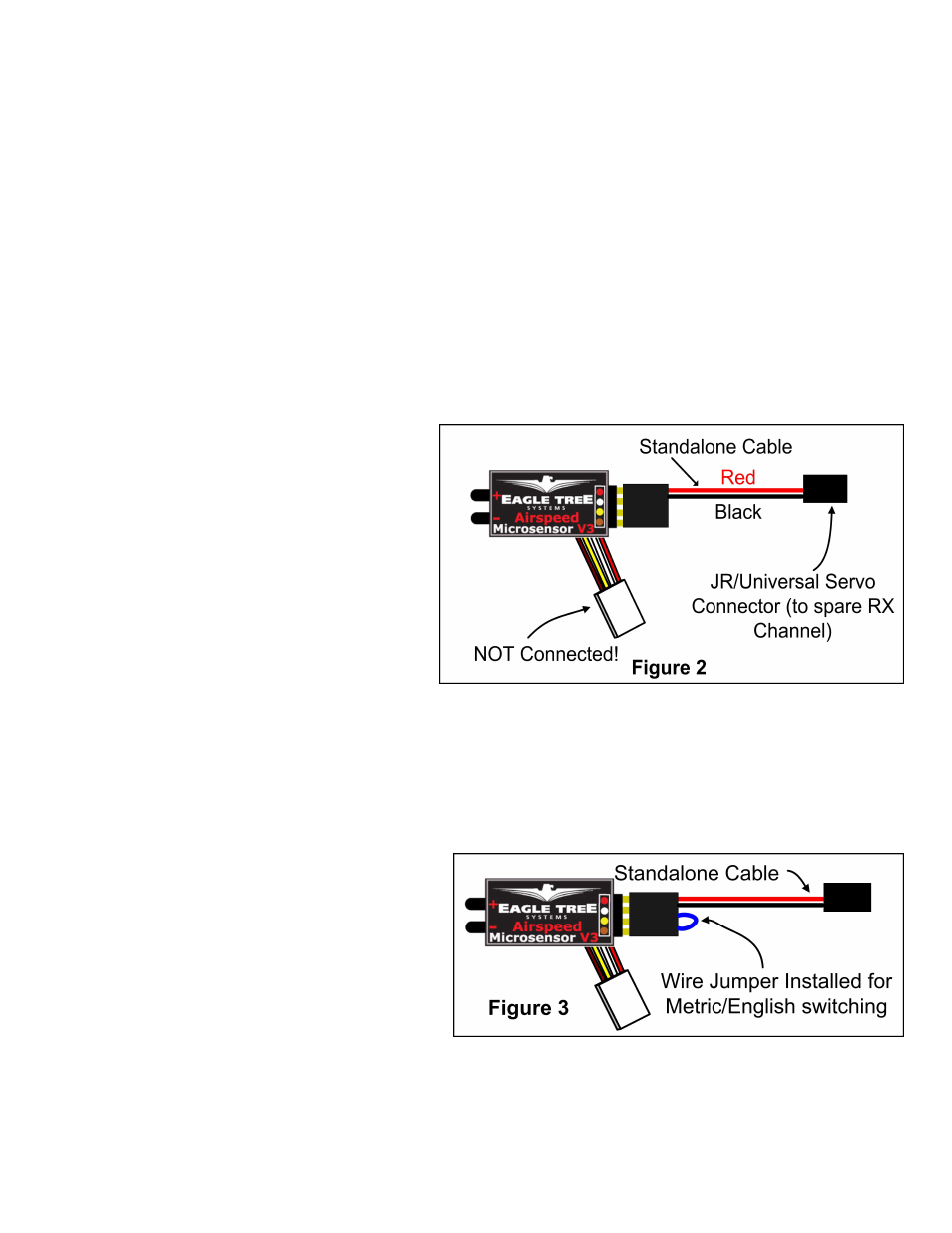 Using the microsensor in standalone mode | Eagle Tree Airspeed V3 Standalone MicroSensor User Manual | Page 2 / 4