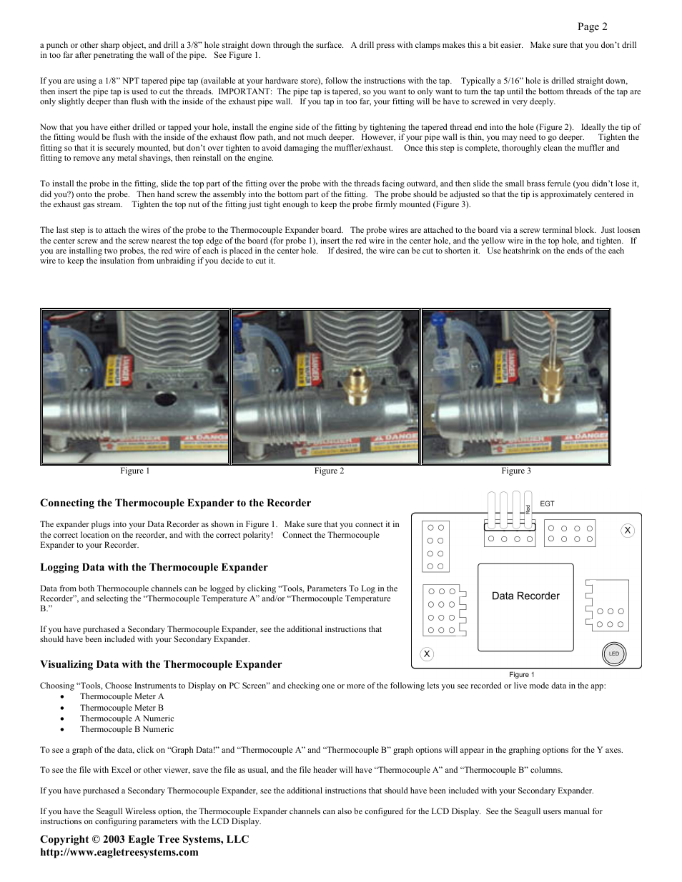 Eagle Tree Thermocouple Expander User Manual | Page 2 / 3