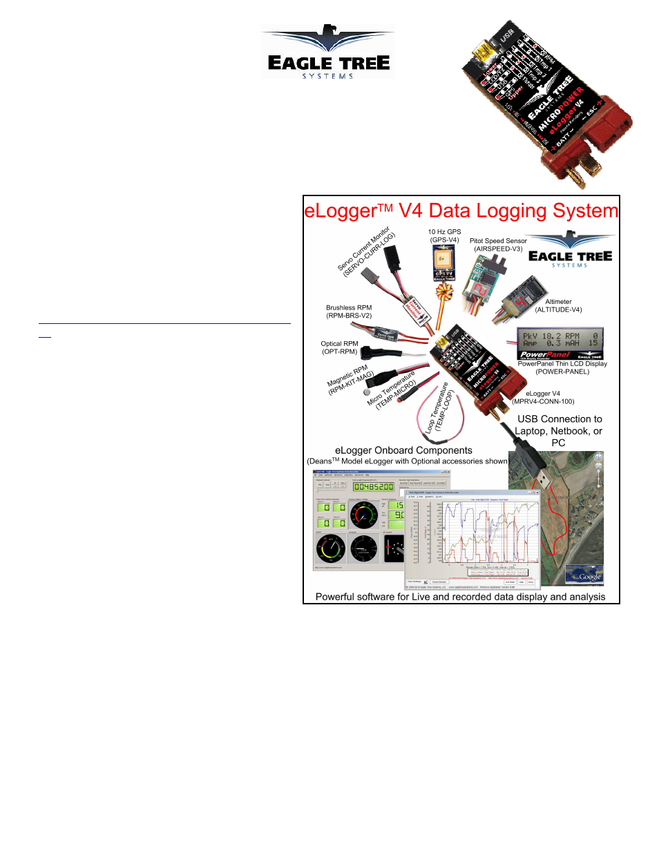 Eagle Tree eLogger V4 User Manual | 17 pages