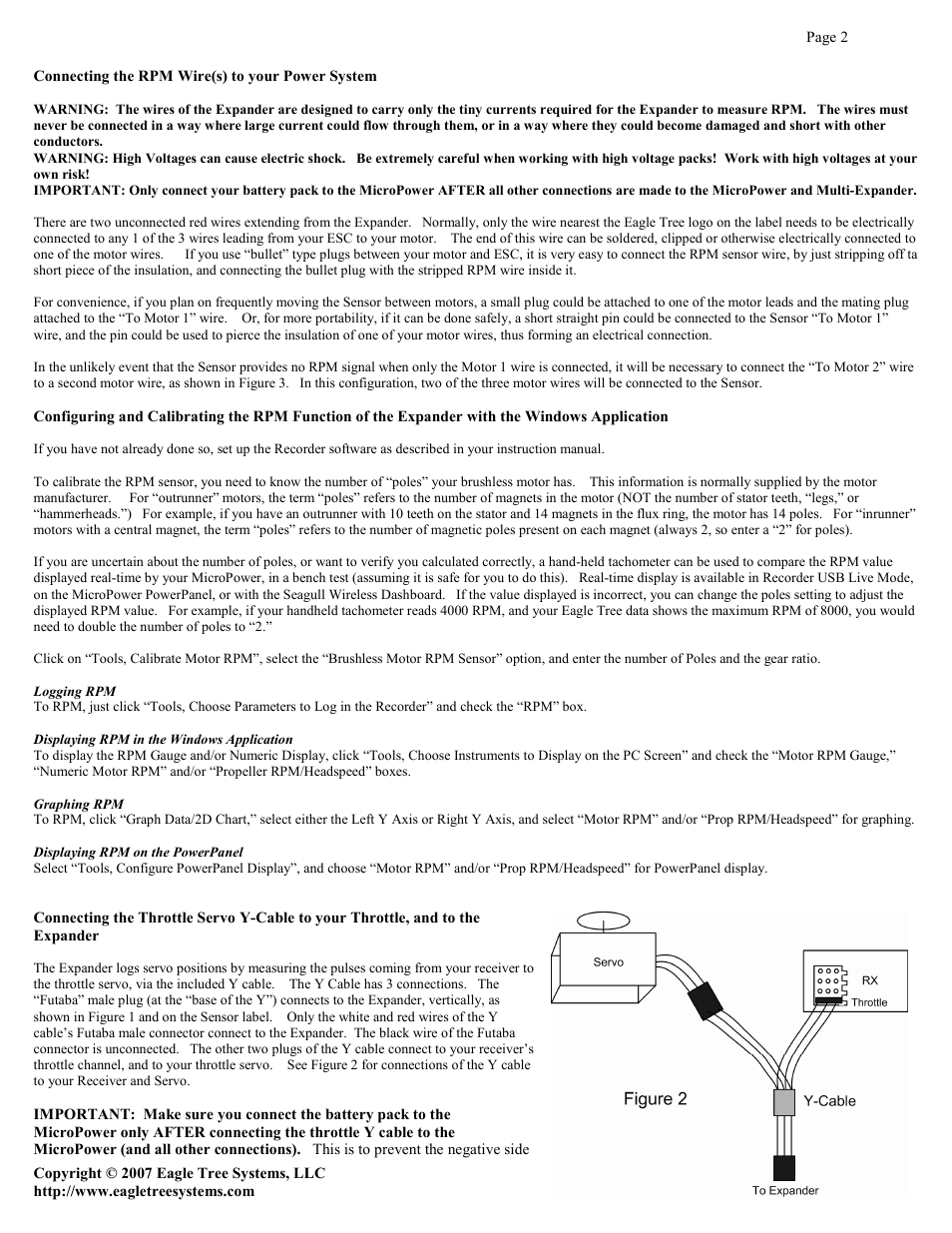 Eagle Tree eLogger V2 Multi-Expander User Manual | Page 2 / 4